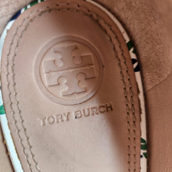 LIKE NEW VINTAGE AUTHENTIC TORY BURCH NAUTICAL CLASSIC LEATHER HEELS SHOES - Picture 14 of 14
